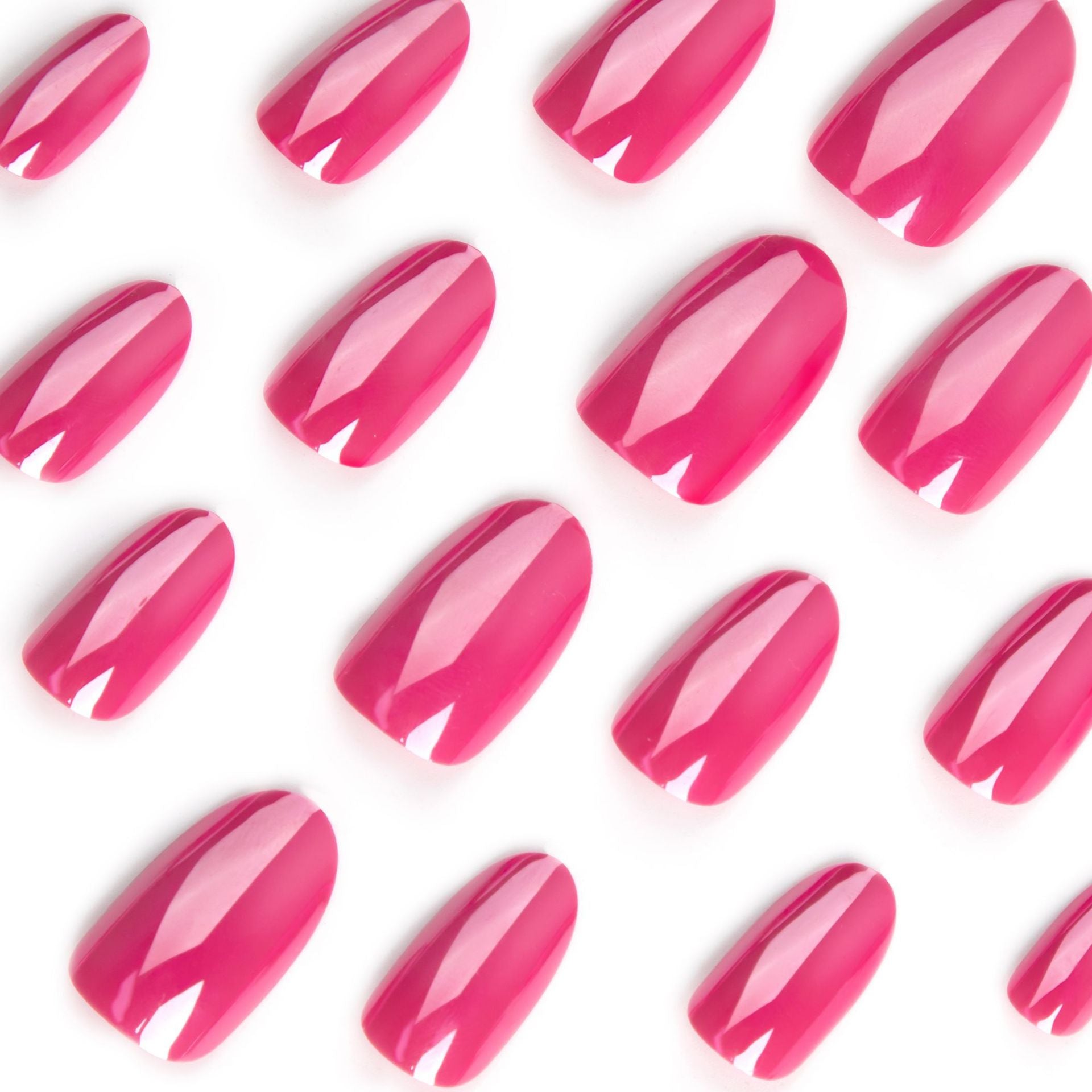 Wholesale Plastic Rose Red Laser Short Nail Art Pieces